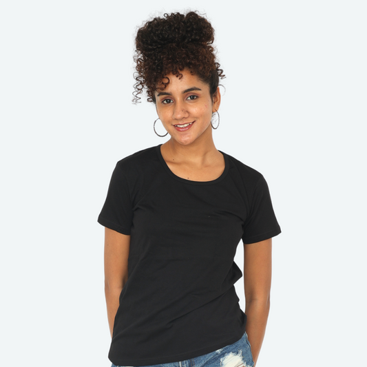 Black Plain Top / WOMENS Regular T-Shirts ||   || Limited Edition by PureKinits