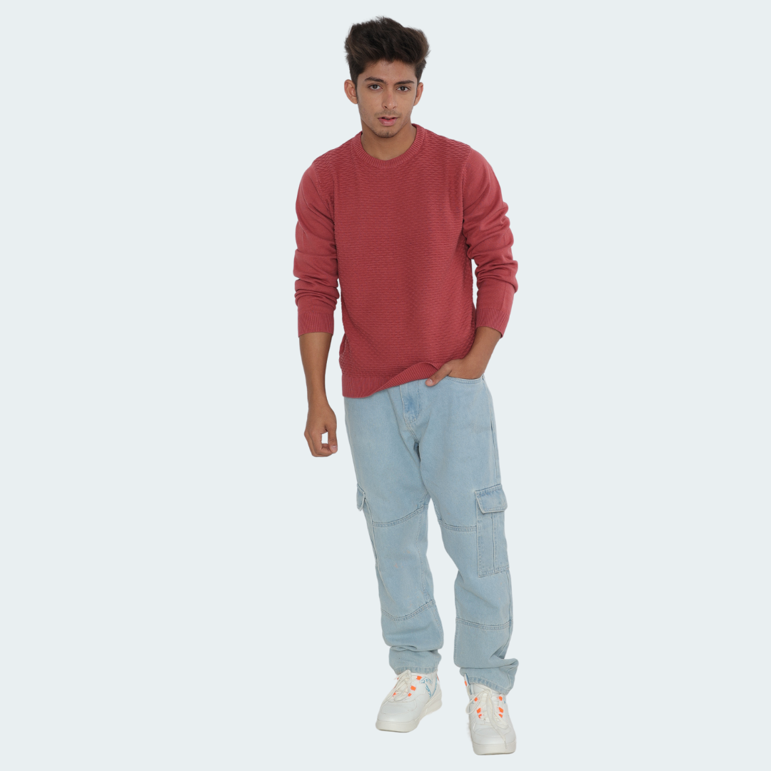 Mens Structured Knitted Special Edition Cotton T shirt