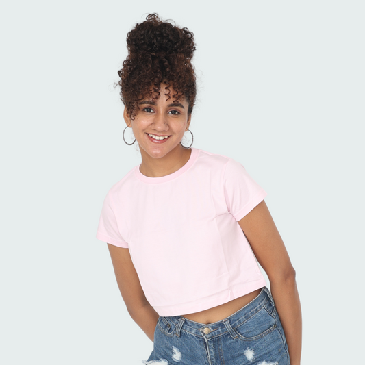 Pink Crop Top / WOMENS Regular T-Shirts ||   || Limited Edition by PureKinits