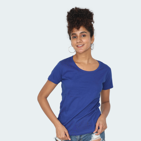 Blue Plain Top / WOMENS Regular T-Shirts ||   || Limited Edition by PureKinits