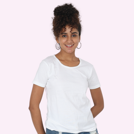 White Plain Top / WOMENS Regular T-Shirts ||   || Limited Edition by PureKinits
