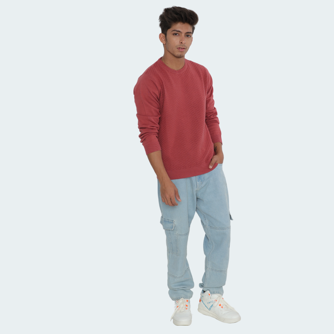 Mens Structured Knitted Special Edition Cotton T shirt