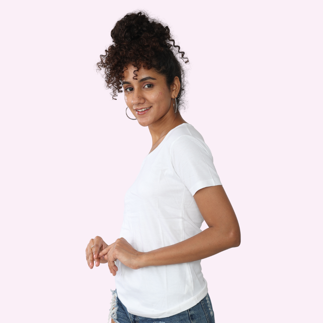 White Plain Top / WOMENS Regular T-Shirts ||   || Limited Edition by PureKinits