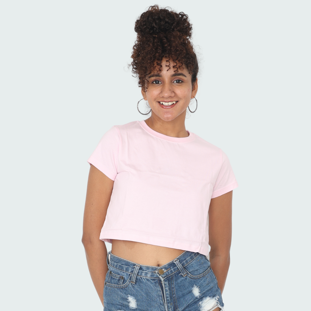 Pink Crop Top / WOMENS Regular T-Shirts ||   || Limited Edition by PureKinits